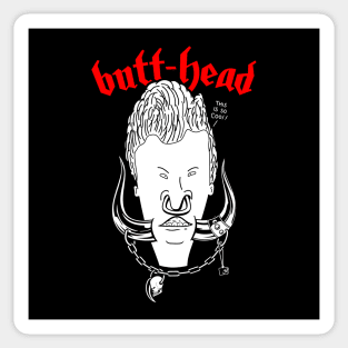 Funny 90's Cartoon Metal Band Logo Parody Sticker